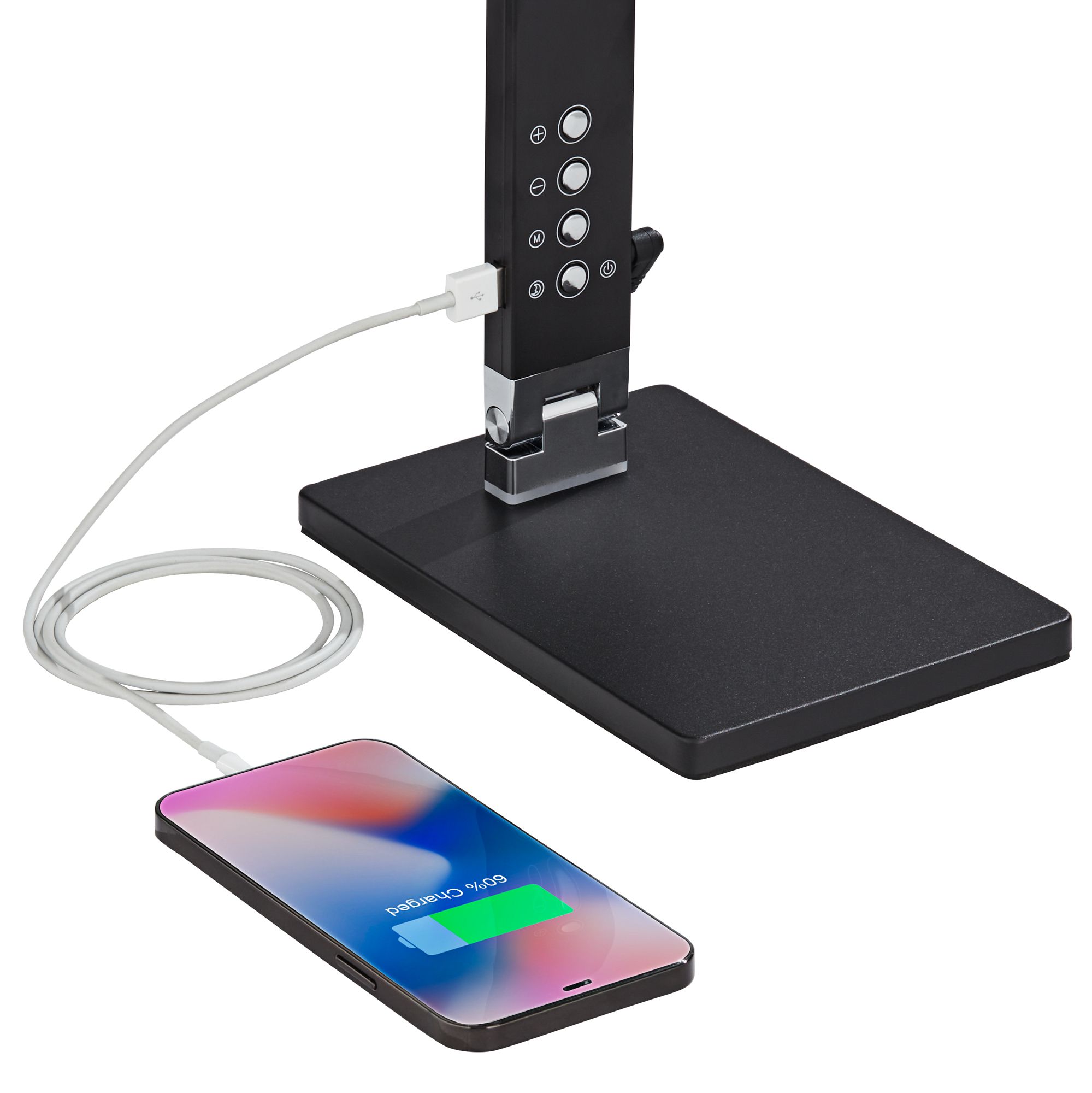 Image 4 Possini Euro Jett Black LED Desk Lamps Set of 2 with USB and Night Light more views