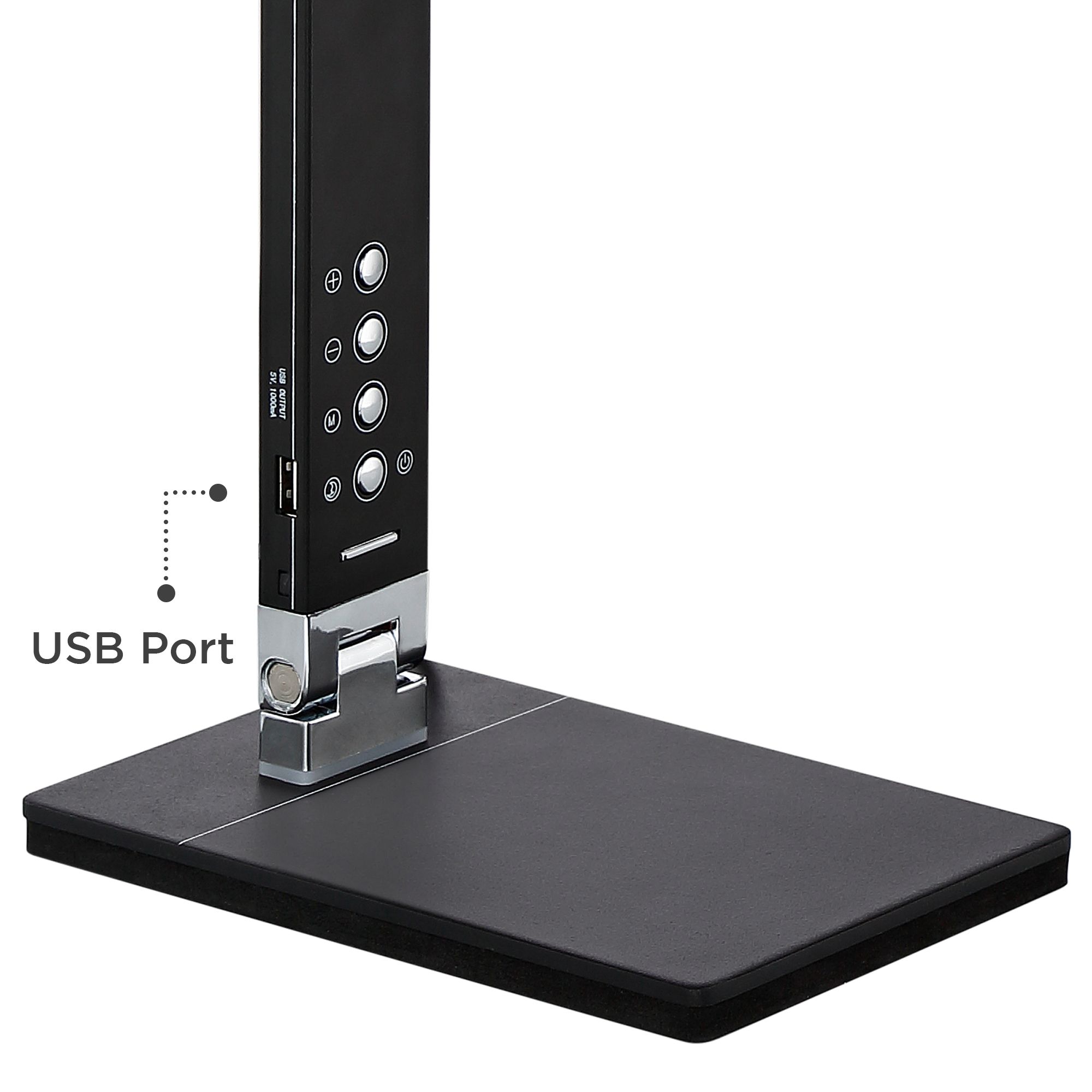 Image 5 Possini Euro Jett Black LED Desk Lamps Set of 2 with USB and Night Light more views