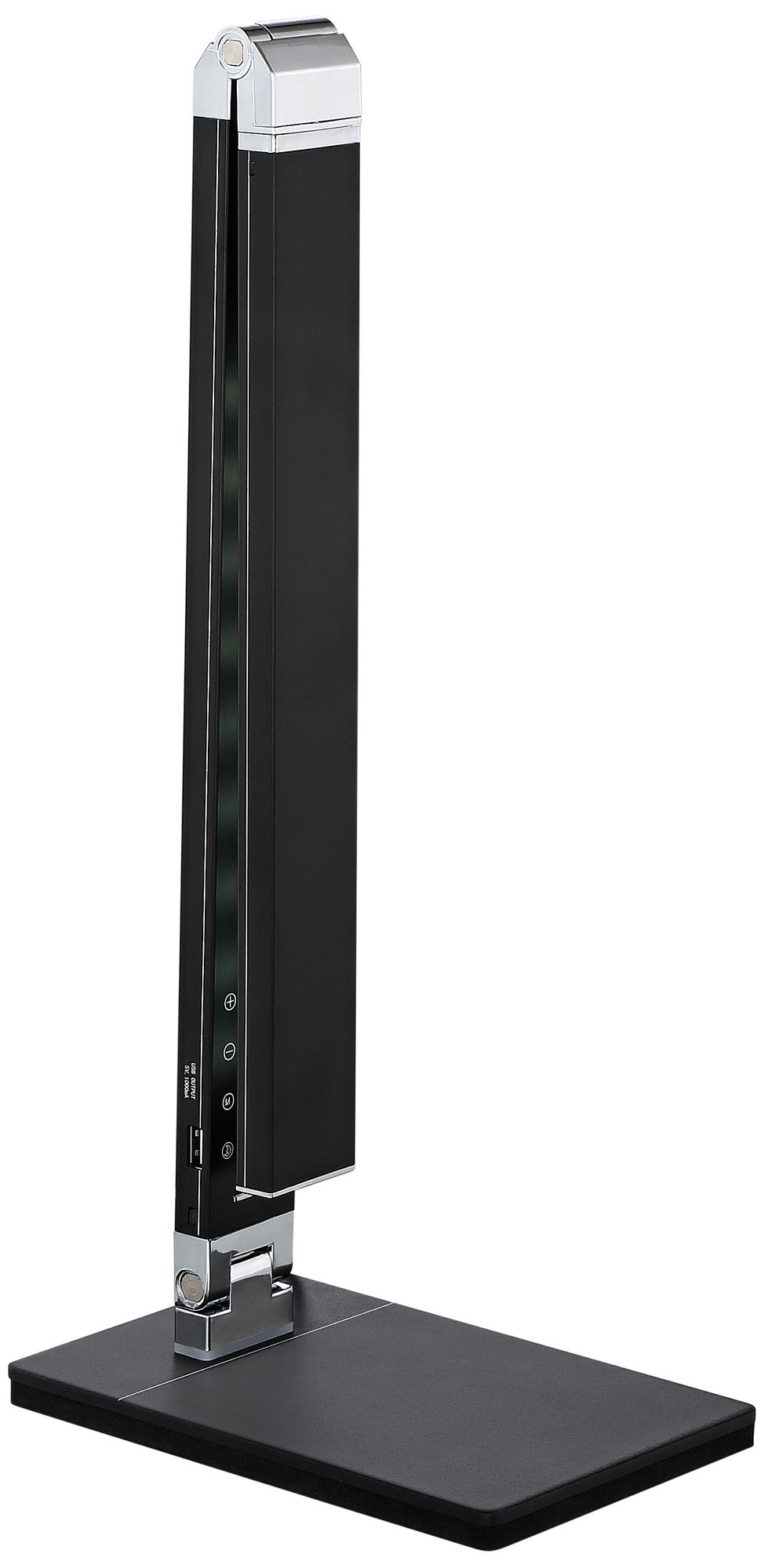 Possini Euro Jett Black LED Desk Lamps Set of 2 with USB and Night Light