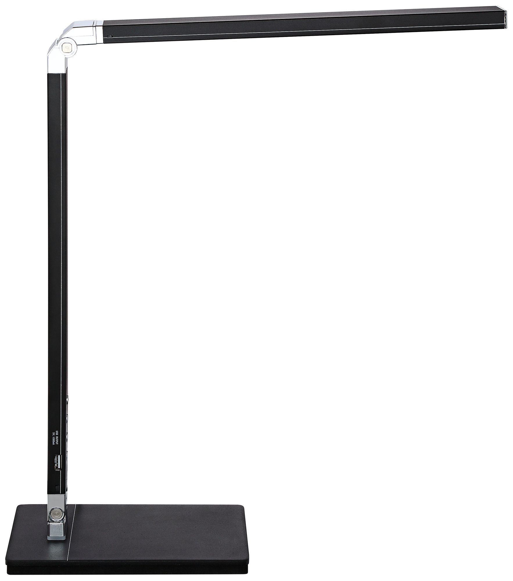 Possini Euro Jett Black LED Desk Lamps Set of 2 with USB and Night Light
