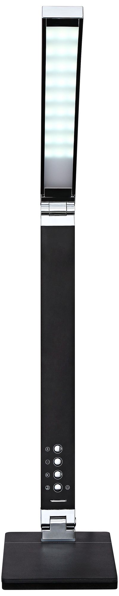 Possini Euro Jett Black LED Desk Lamps Set of 2 with USB and Night Light