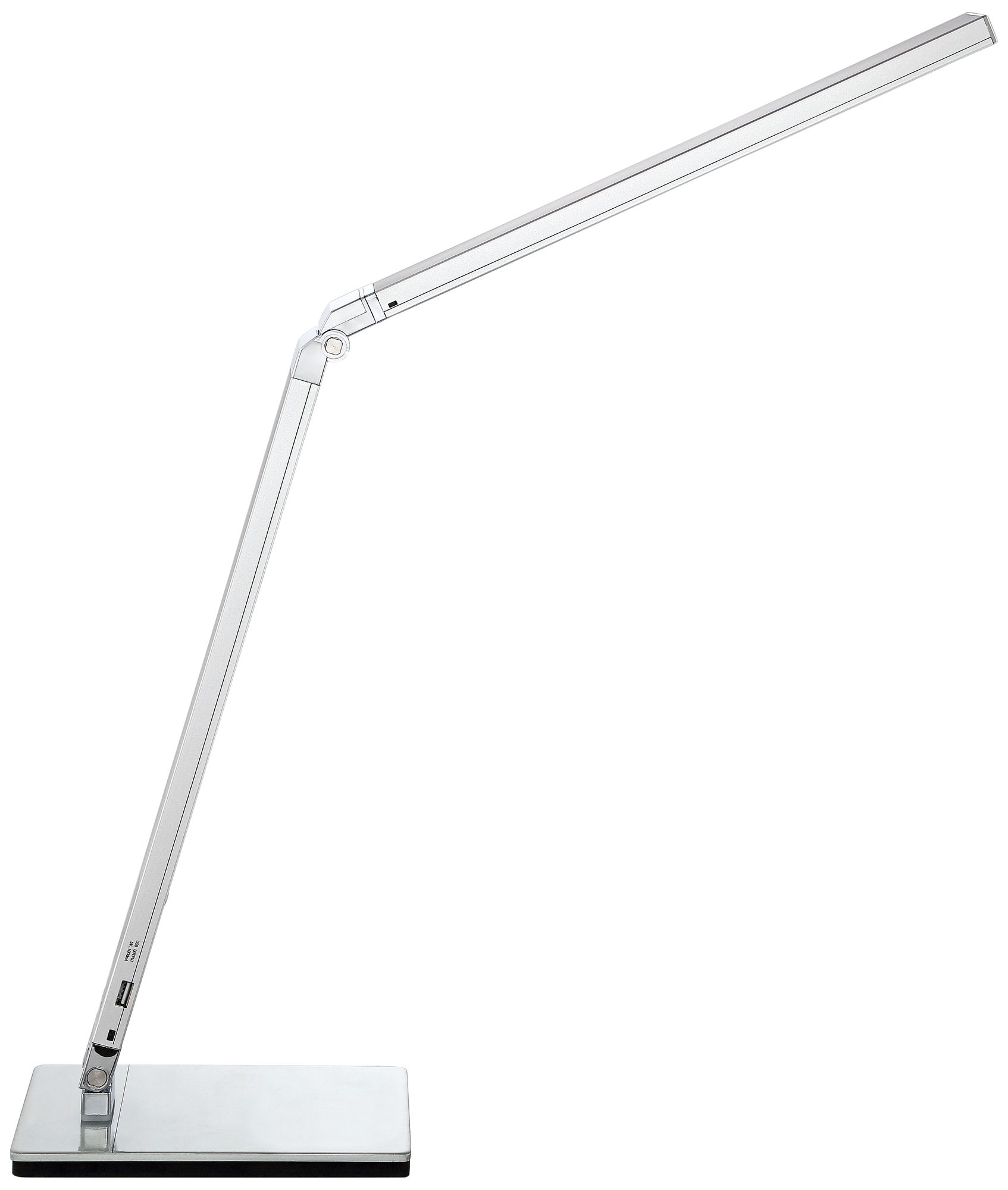 Possini Euro Jett Silver Adjustable Modern LED USB Night Light Desk Lamp