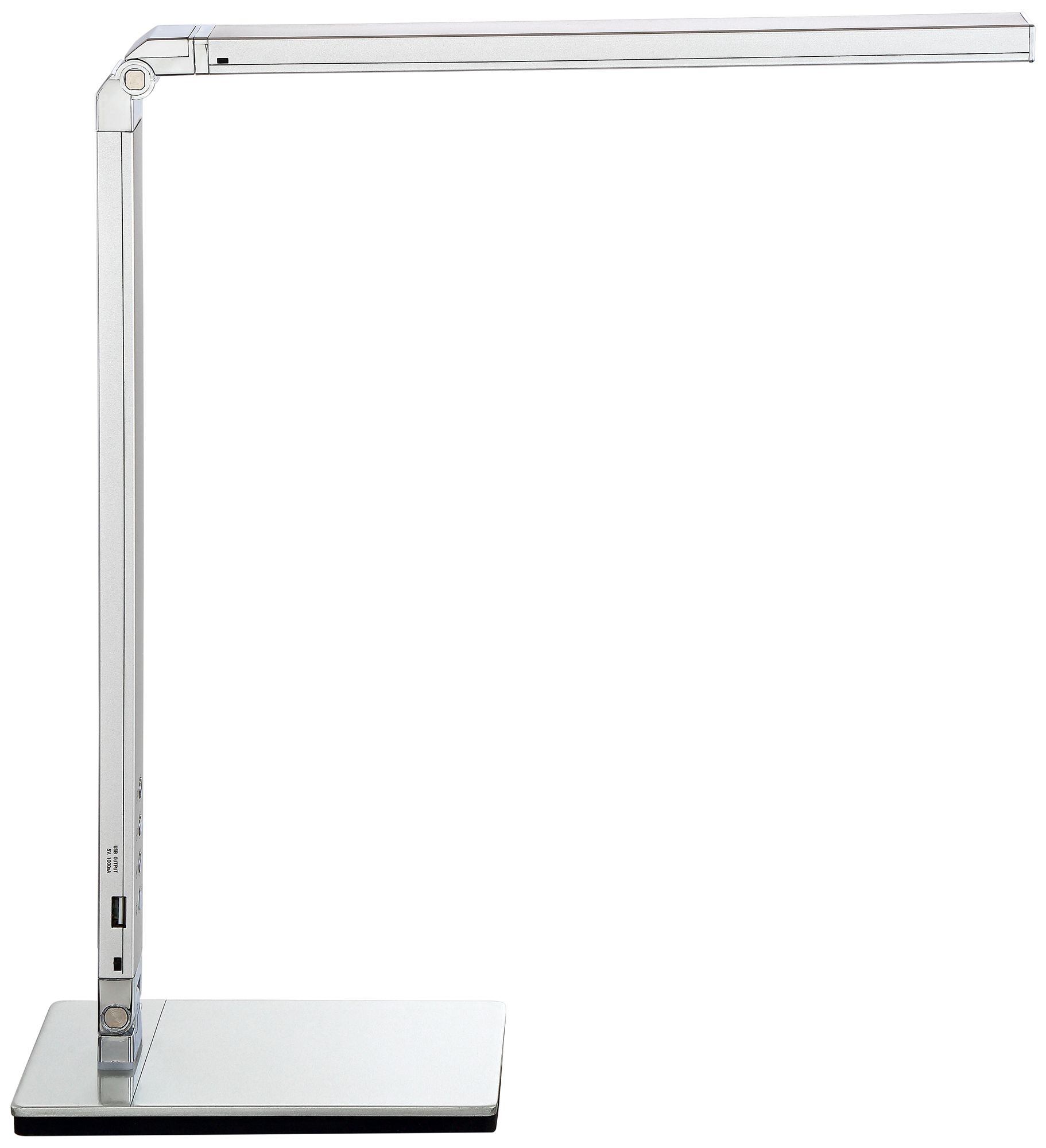 Possini Euro Jett Silver Adjustable Modern LED USB Night Light Desk Lamp