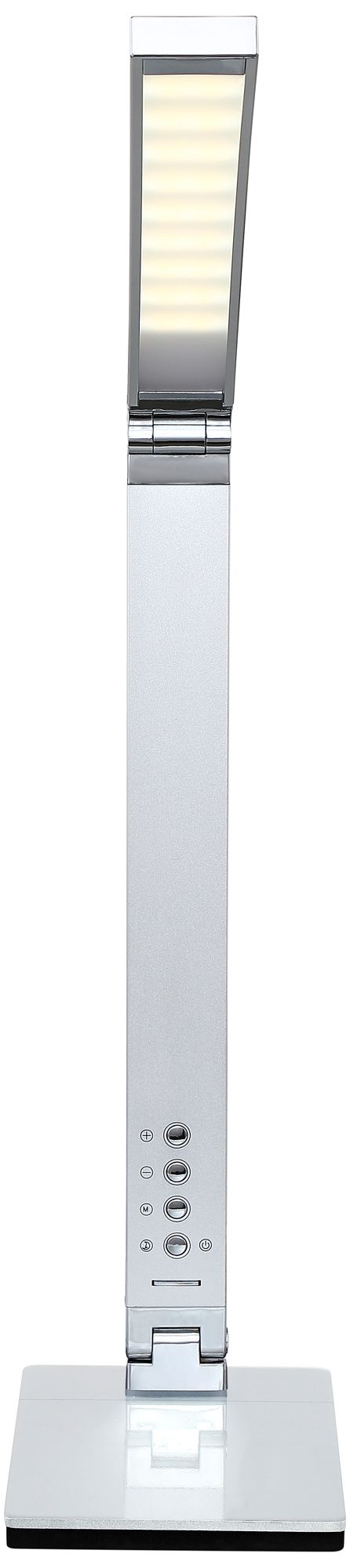 Possini Euro Jett Silver Adjustable Modern LED USB Night Light Desk Lamp