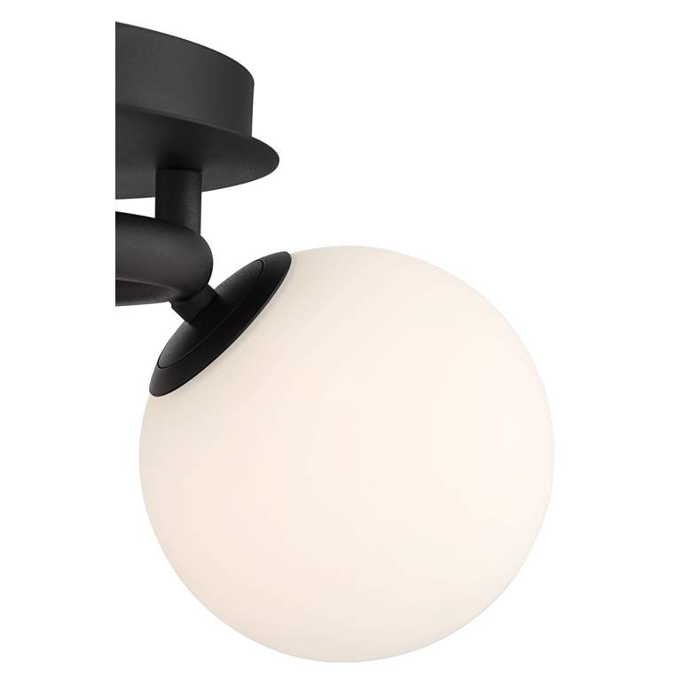 Image 3 Possini Euro Jevan 18 inch Wide Black Finish Modern 3-Light Ceiling Light more views