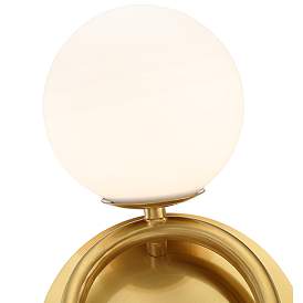 Image4 of Possini Euro Jevan 18" Wide Brass Globe 3-Light Ceiling Light more views
