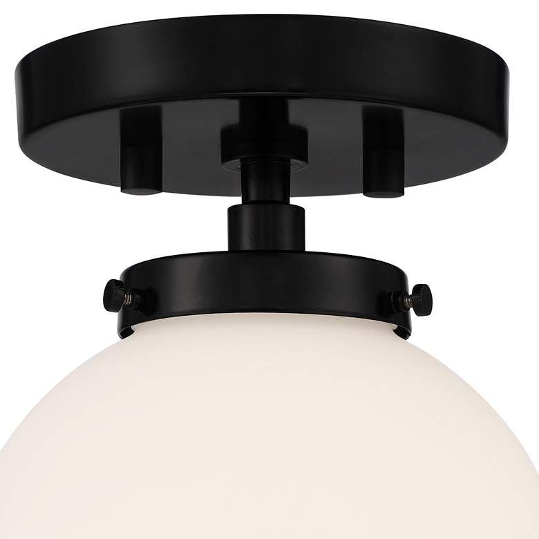 Image 3 Possini Euro Jilly 6 3/4 inch Wide Black Ceiling Light more views