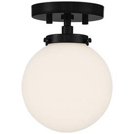 Image4 of Possini Euro Jilly 6 3/4" Wide Black Ceiling Light more views