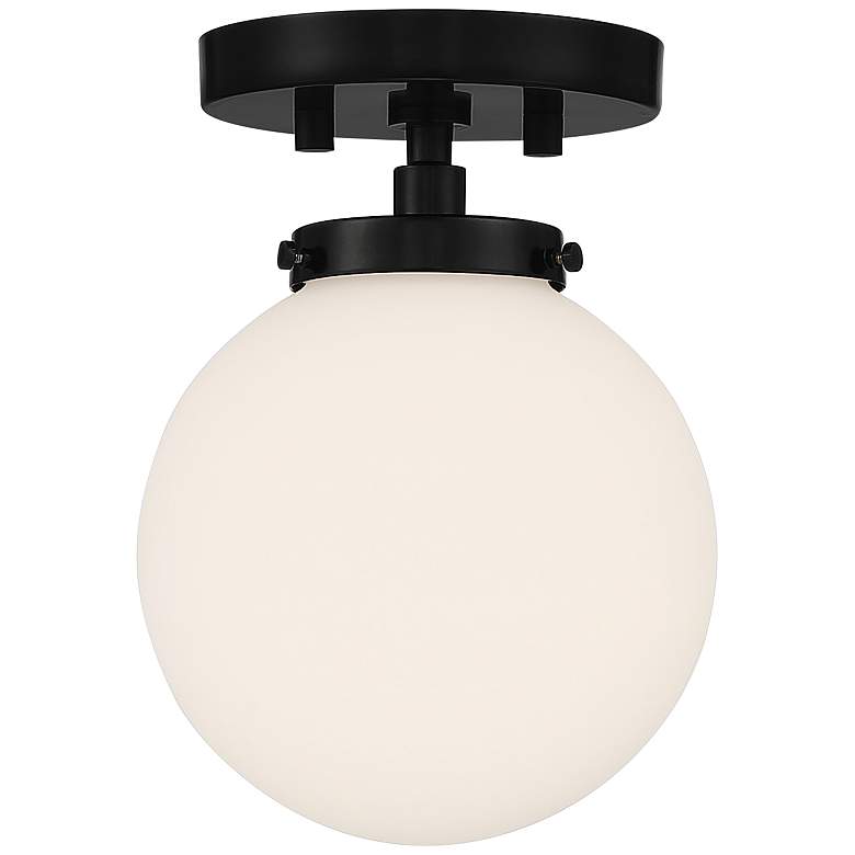 Image 4 Possini Euro Jilly 6 3/4 inch Wide Black Ceiling Light more views