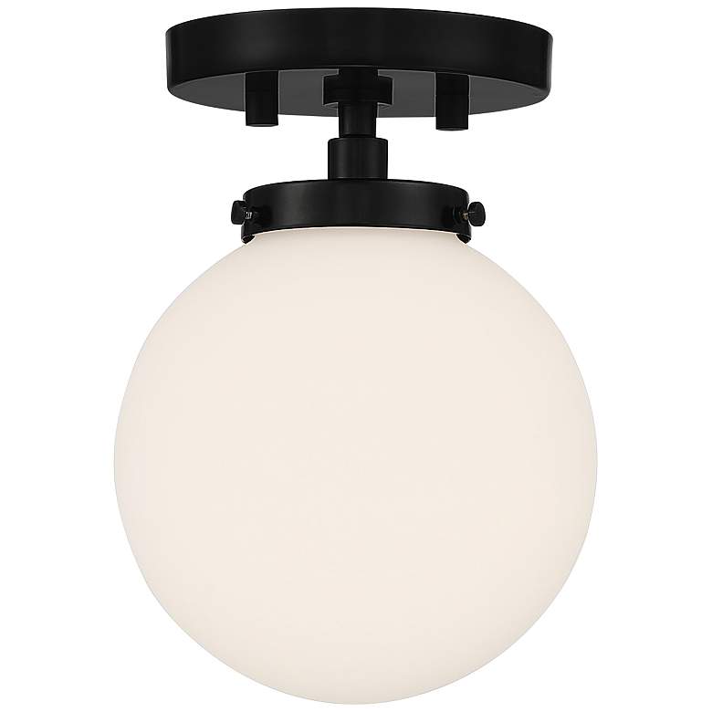 Image 4 Possini Euro Jilly 6 3/4" Wide Black Ceiling Light more views