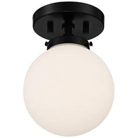 Image5 of Possini Euro Jilly 6 3/4" Wide Black Ceiling Light more views