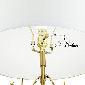 Image4 of Possini Euro Johan 30 1/2" Modern Gold and White Marble Table Lamp more views