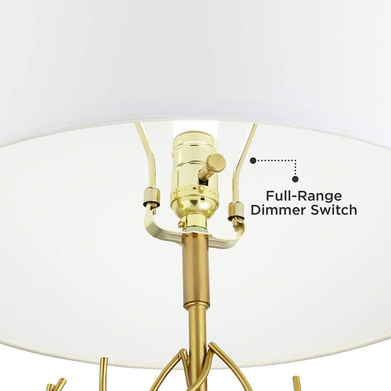 Image 4 Possini Euro Johan 30 1/2" Modern Gold and White Marble Table Lamp more views