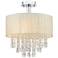 Possini Euro Jolie 15" Wide Ivory and Crystal Ceiling Light