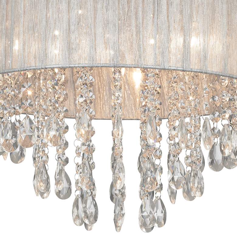 Image 3 Possini Euro Jolie 15 inch Wide Silver and Crystal Ceiling Light more views