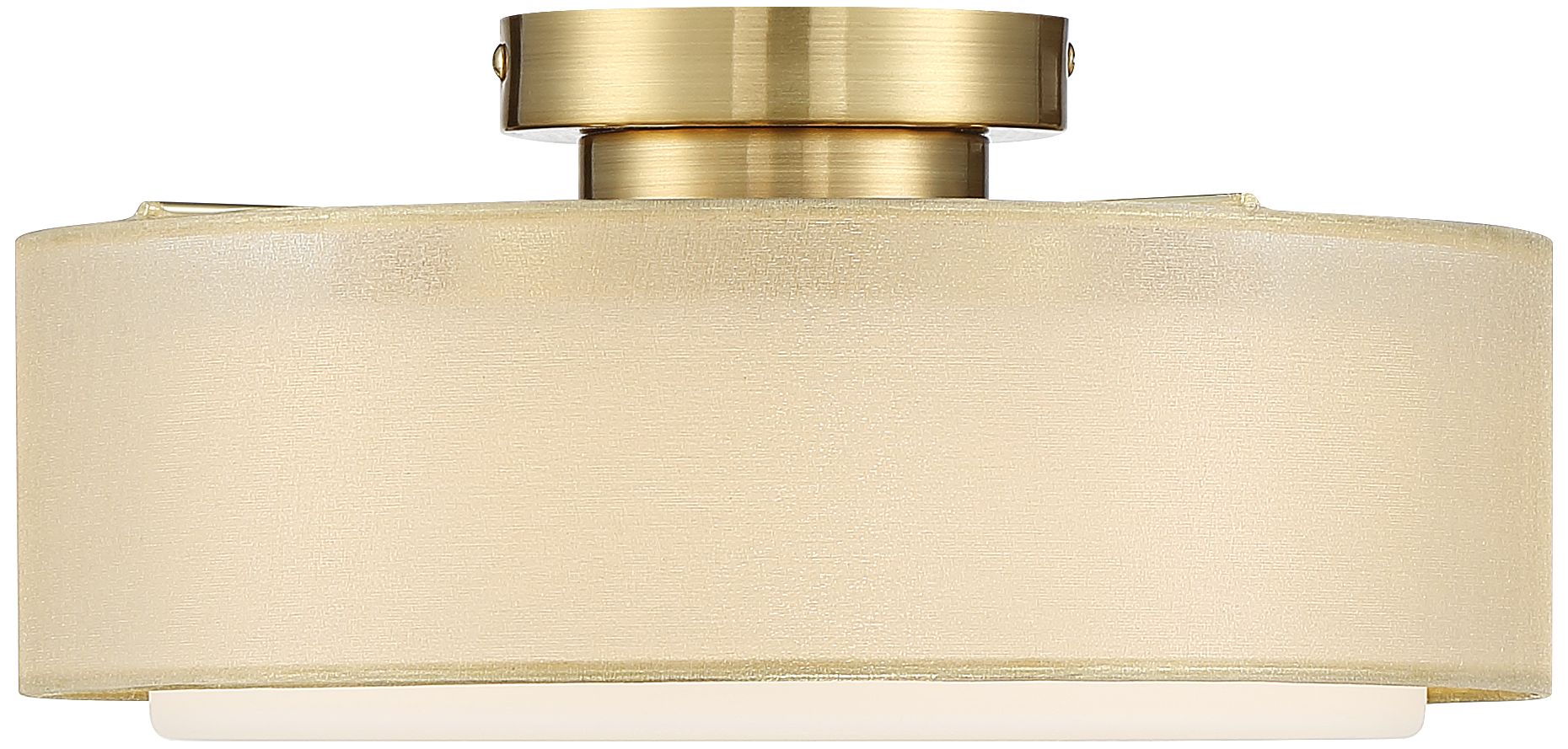 Image 4 Possini Euro Jonathan 12 1/2" Wide Modern Gold Drum Ceiling Light more views