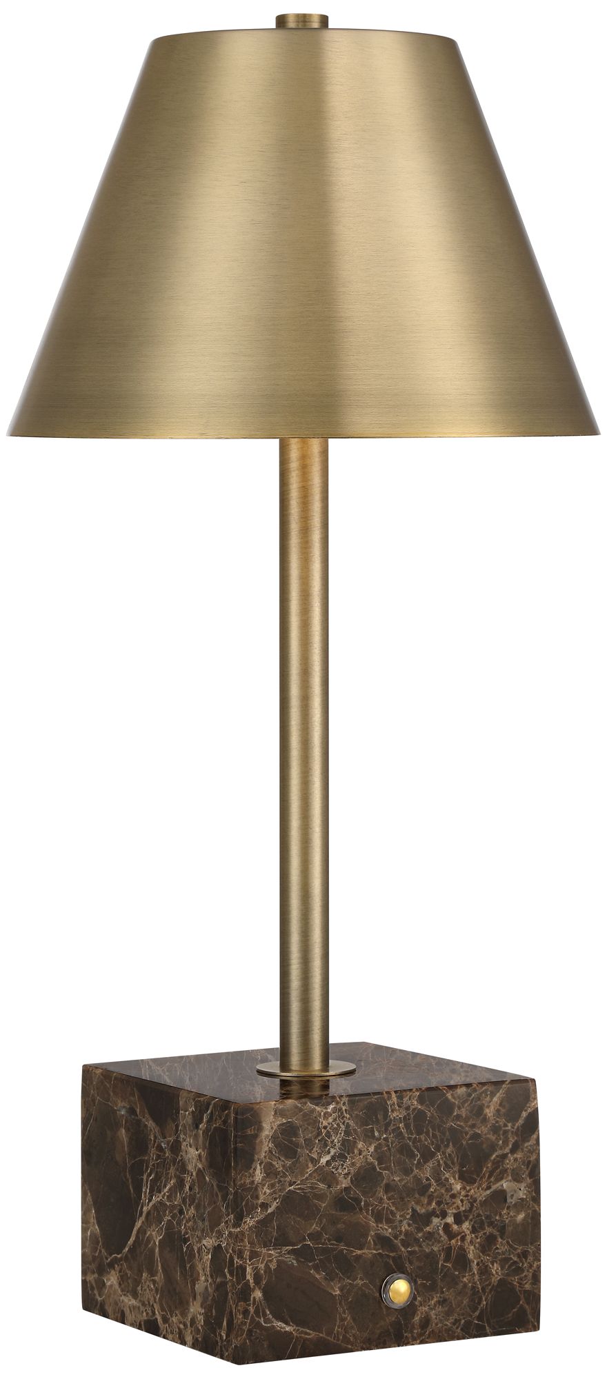 Image 2 Possini Euro Jordan 15 1/4" High Brass Battery Powered Accent Lamp