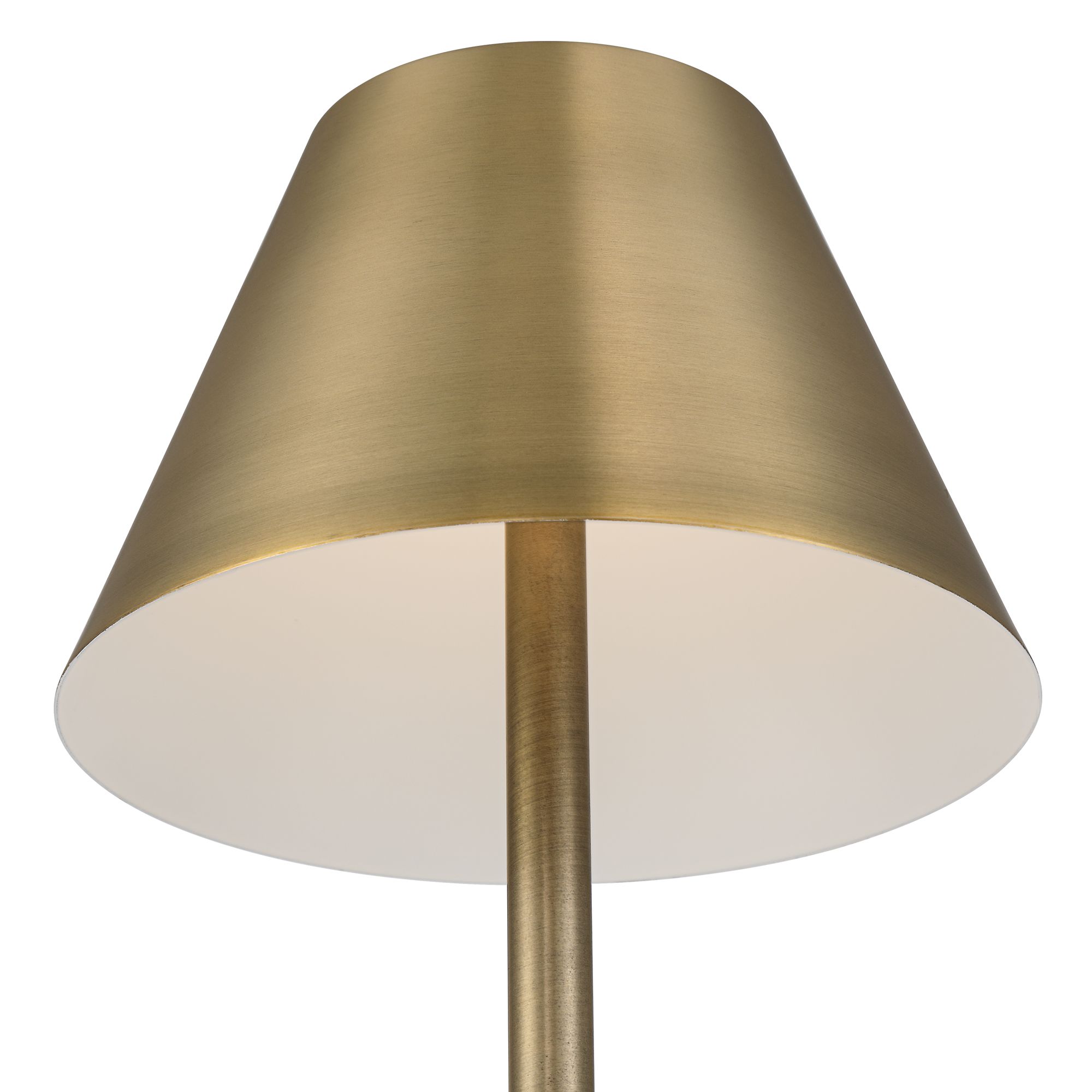 Image 4 Possini Euro Jordan 15 1/4" High Brass Battery Powered Accent Lamp more views