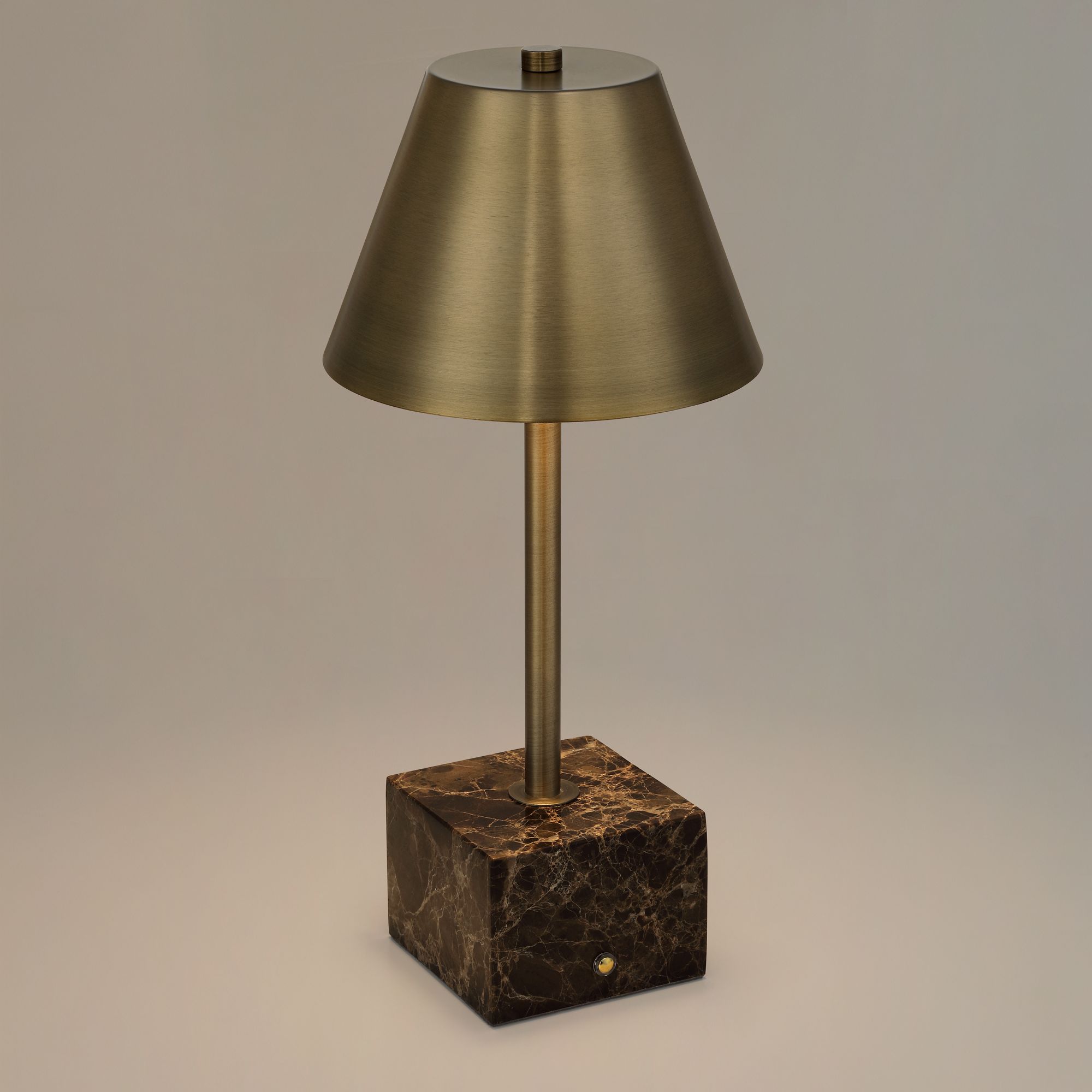 Image 6 Possini Euro Jordan 15 1/4" High Brass Battery Powered Accent Lamp more views