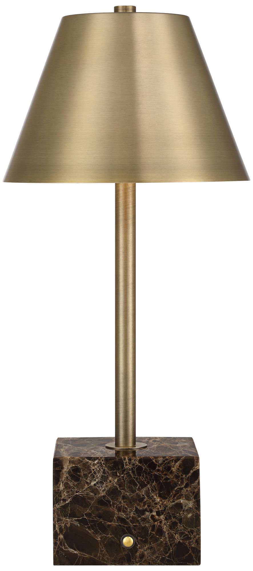 Possini Euro Jordan 15 1/4" High Brass Battery Powered Accent Lamp