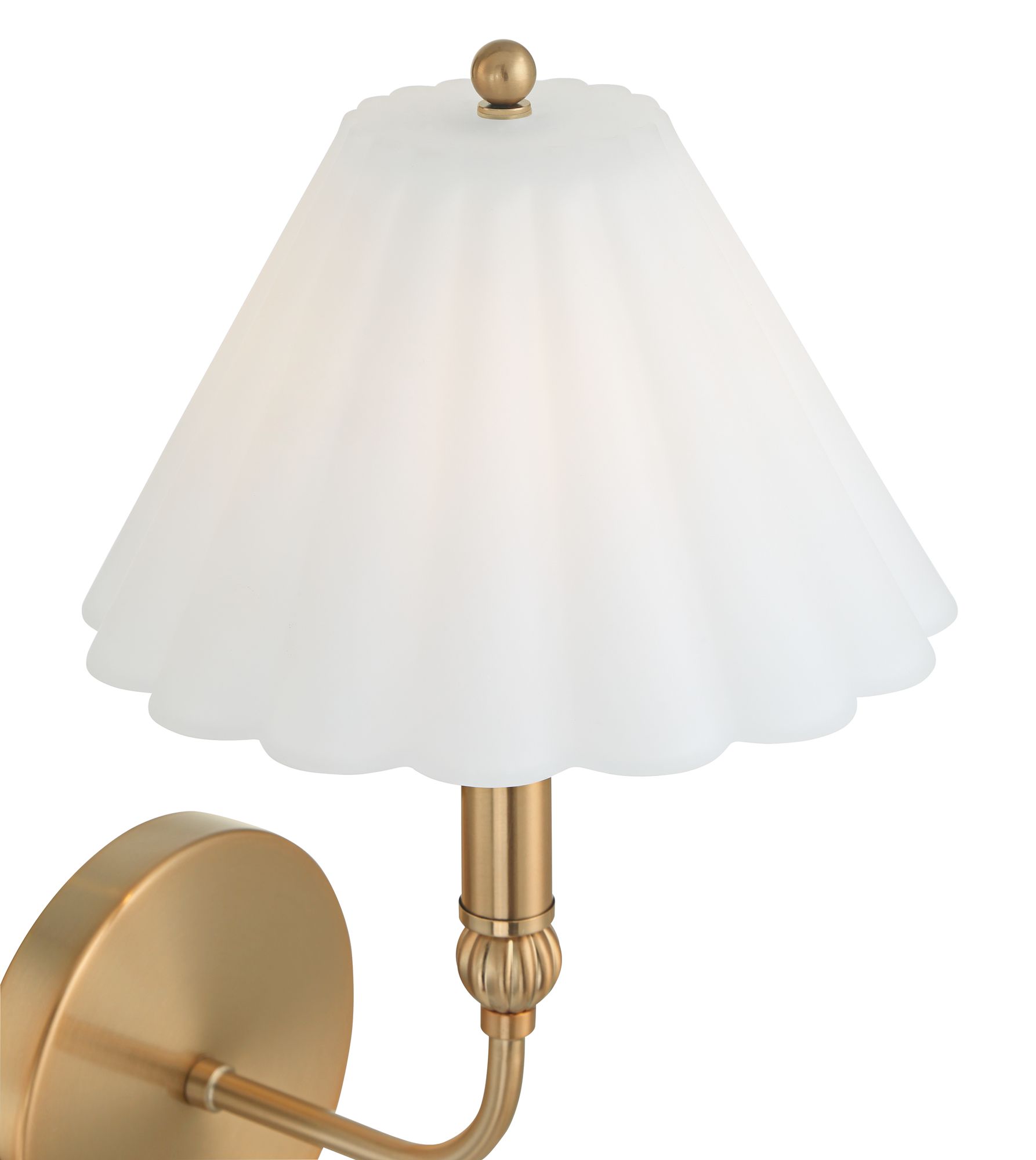 Image 2 Possini Euro Josephine 13 1/2" High Soft Gold and Glass Wall Sconce more views