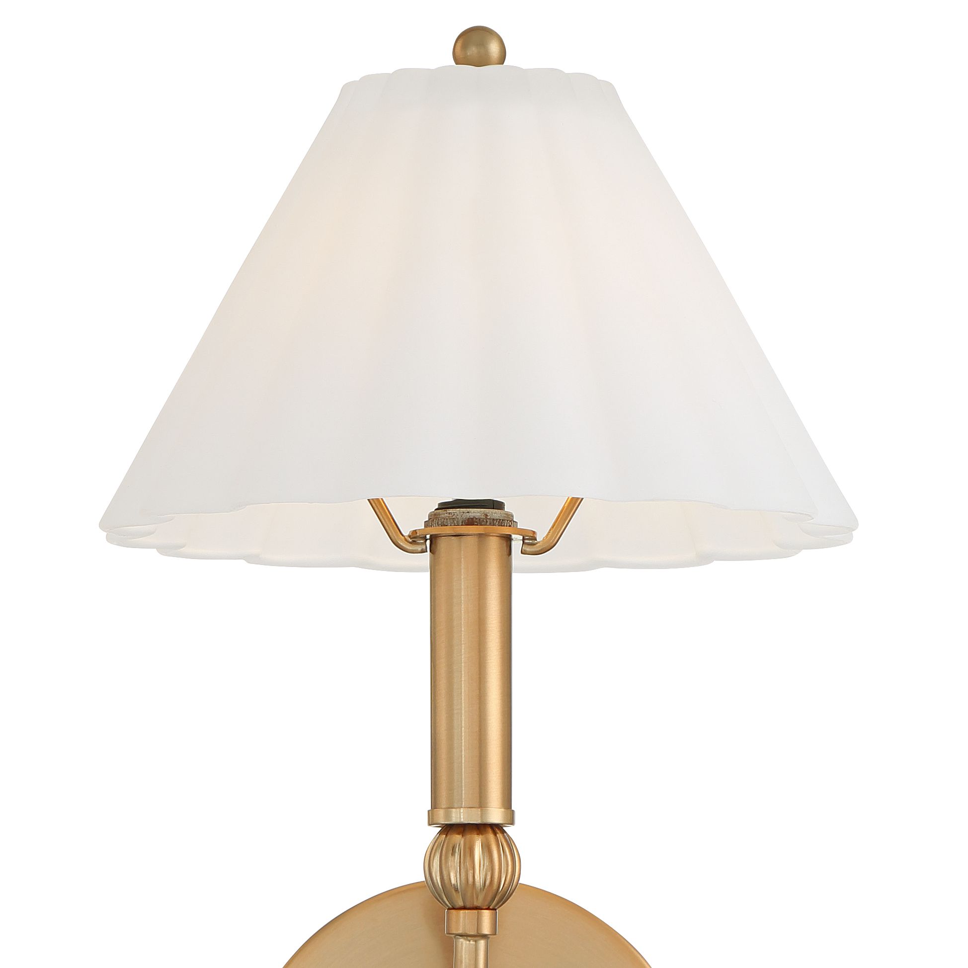 Image 3 Possini Euro Josephine 13 1/2" High Soft Gold and Glass Wall Sconce more views