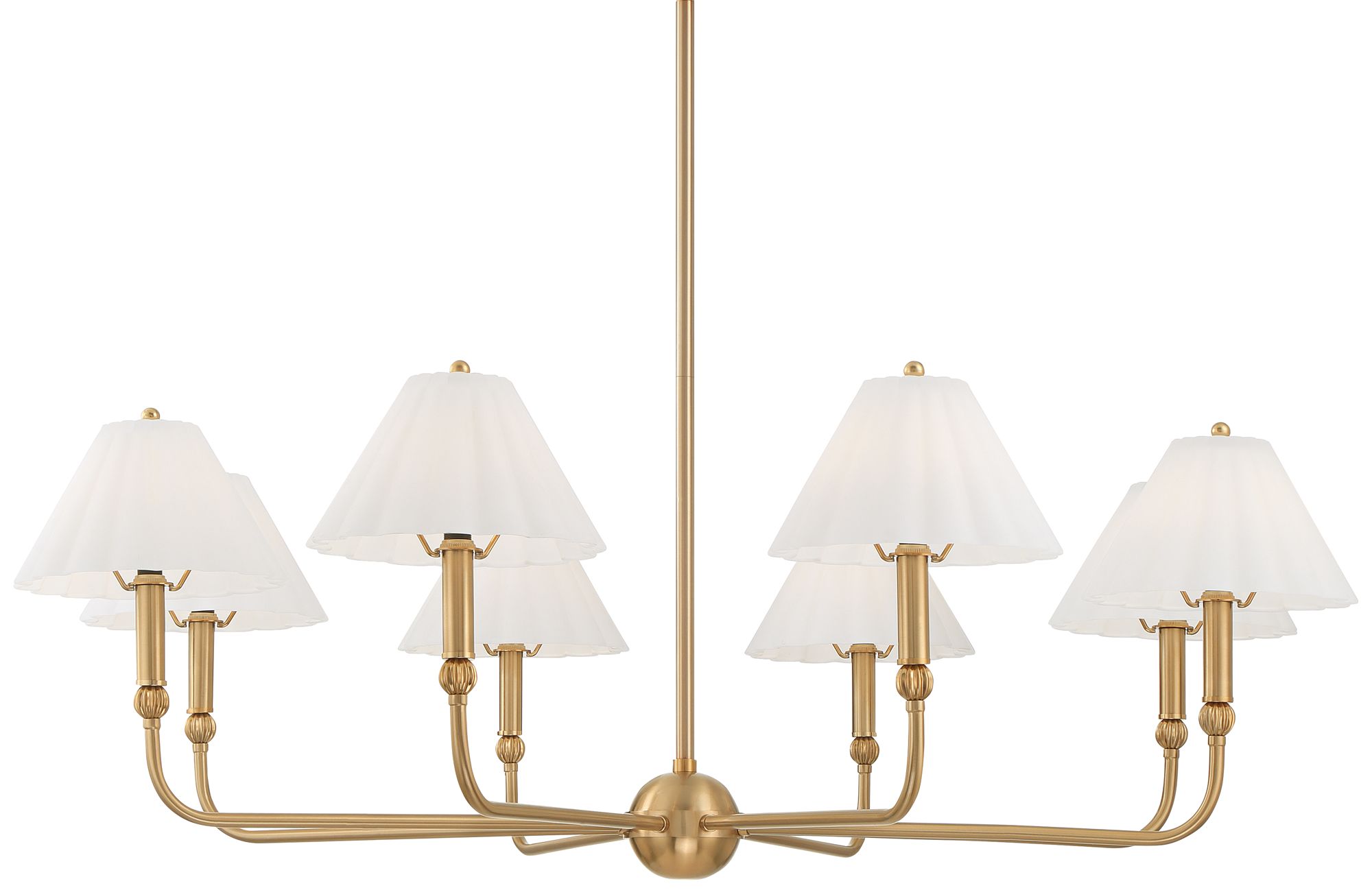 Possini Euro Josephine 42" Wide Soft Gold and Glass 8-Light Chandelier