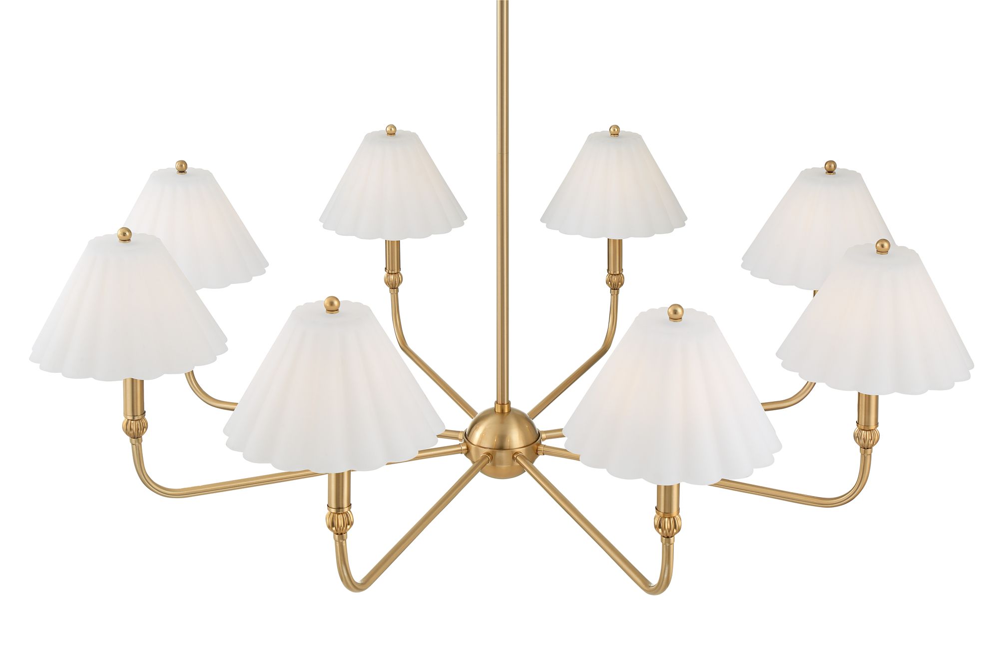 Image 6 Possini Euro Josephine 42" Wide Soft Gold and Glass 8-Light Chandelier more views