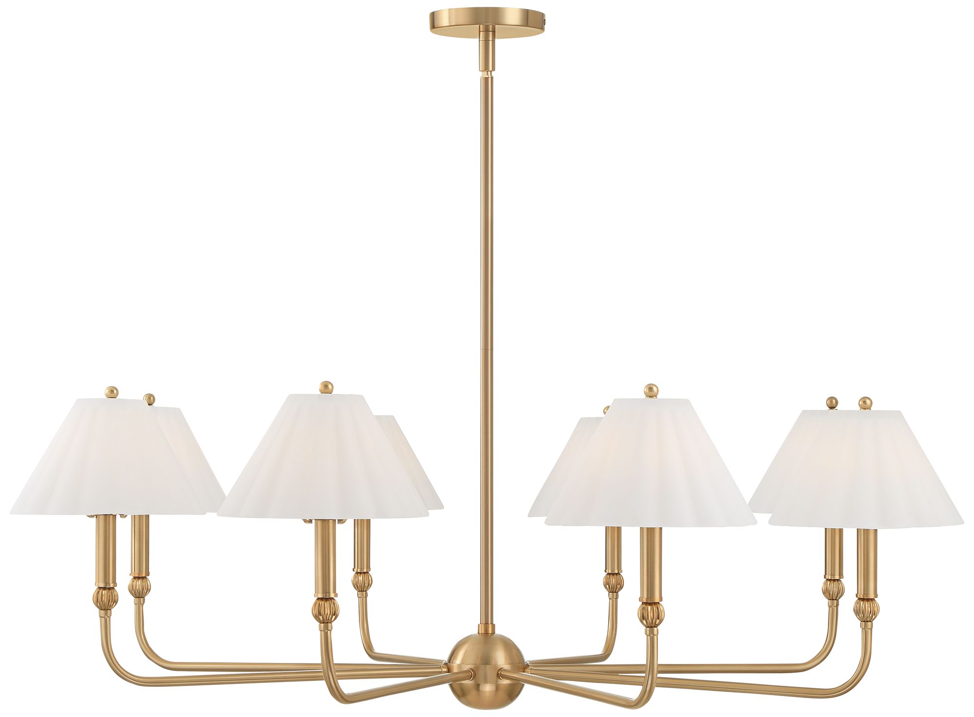 Possini Euro Josephine 42" Wide Soft Gold and Glass 8-Light Chandelier