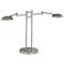 Possini Euro Journey Satin Nickel Swing Arm LED Desk Lamp