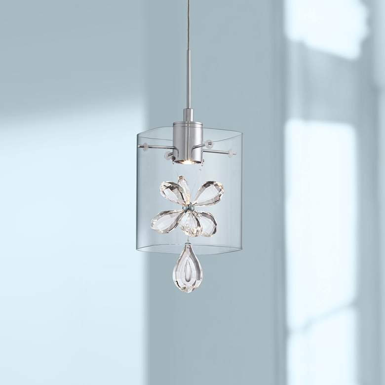 Image 1 Possini Euro Joy 4 3/4 inch Wide Crystal LED Mini Pendant