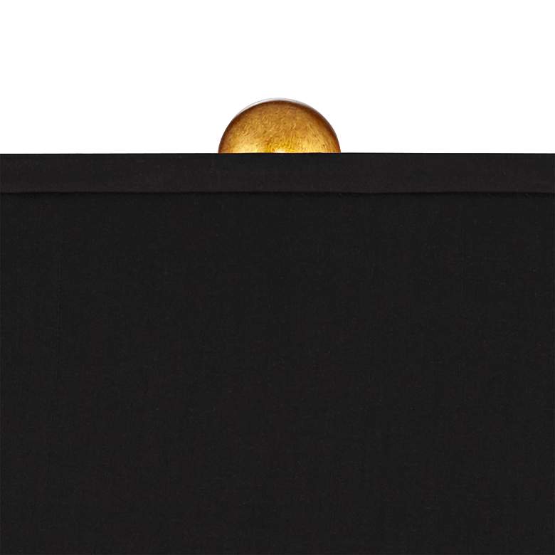 Image 3 Possini Euro Judith 28 3/4" Open Keyhole Black and Gold Table Lamp more views