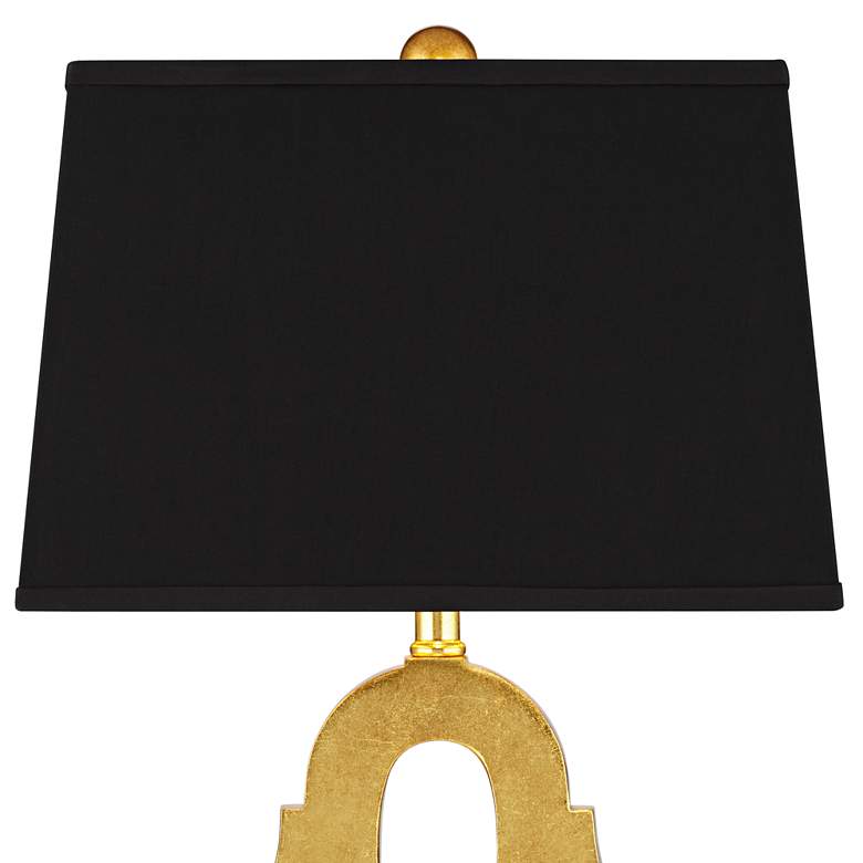 Image 4 Possini Euro Judith 28 3/4" Open Keyhole Black and Gold Table Lamp more views