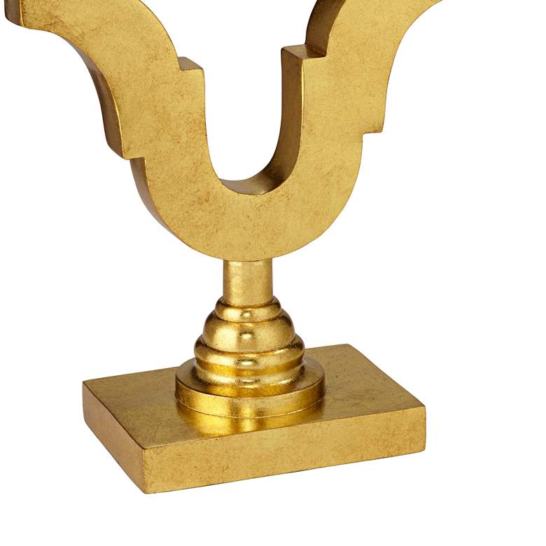 Image 7 Possini Euro Judith 28 3/4" Open Keyhole Black and Gold Table Lamp more views