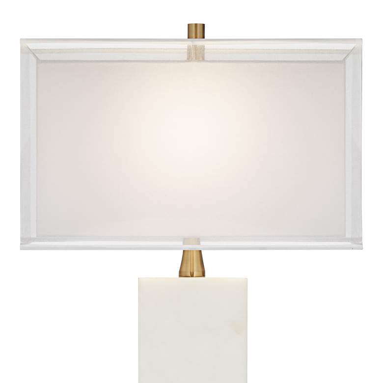 Image 4 Possini Euro Jules 30 1/2" Faux Marble Double Shade Modern Table Lamp more views