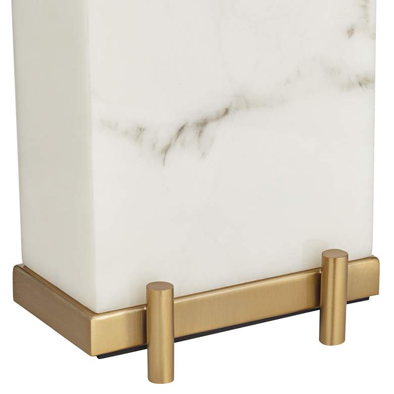 Image 6 Possini Euro Jules 30 1/2" Faux Marble Double Shade Modern Table Lamp more views