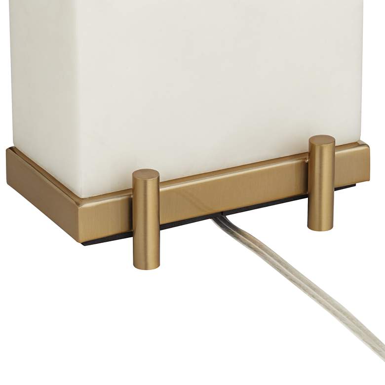Image 7 Possini Euro Jules 30 1/2" Faux Marble Double Shade Modern Table Lamp more views