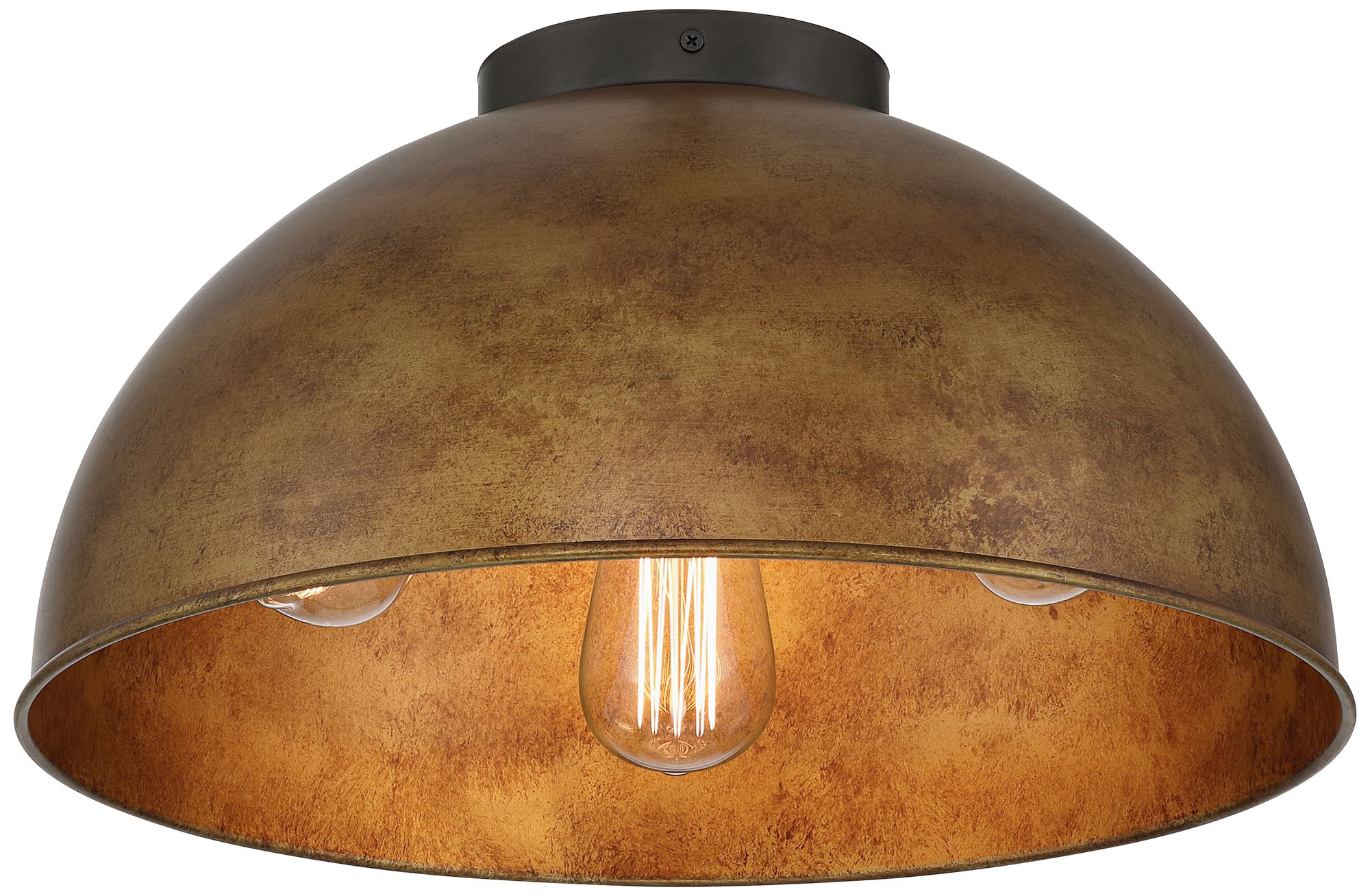 Image 5 Possini Euro Julian 16 1/4" Wide Rustic Bronze 3-Light Ceiling Light more views
