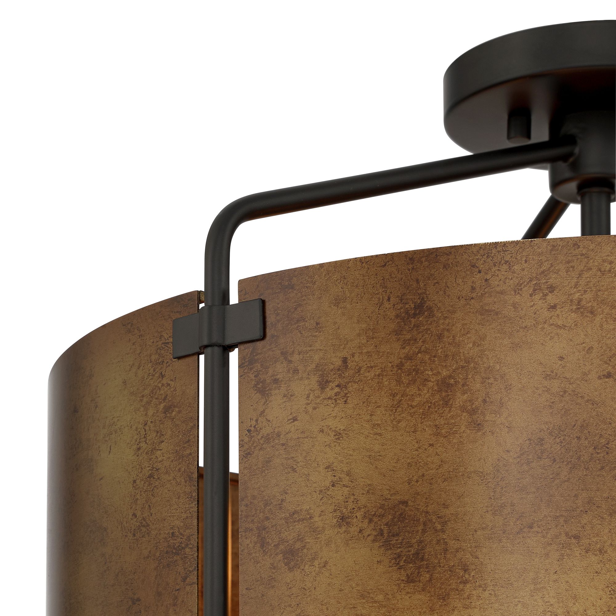 Image 3 Possini Euro Julian 18" Wide Rustic Bronze Drum 3-Light Ceiling Light more views