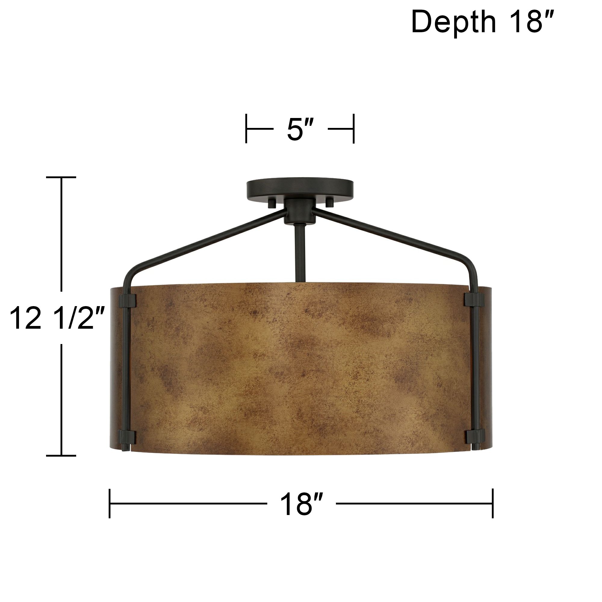 Watch A Video About the Possini Euro Julian Rustic Bronze Drum 3 Light Ceiling Light