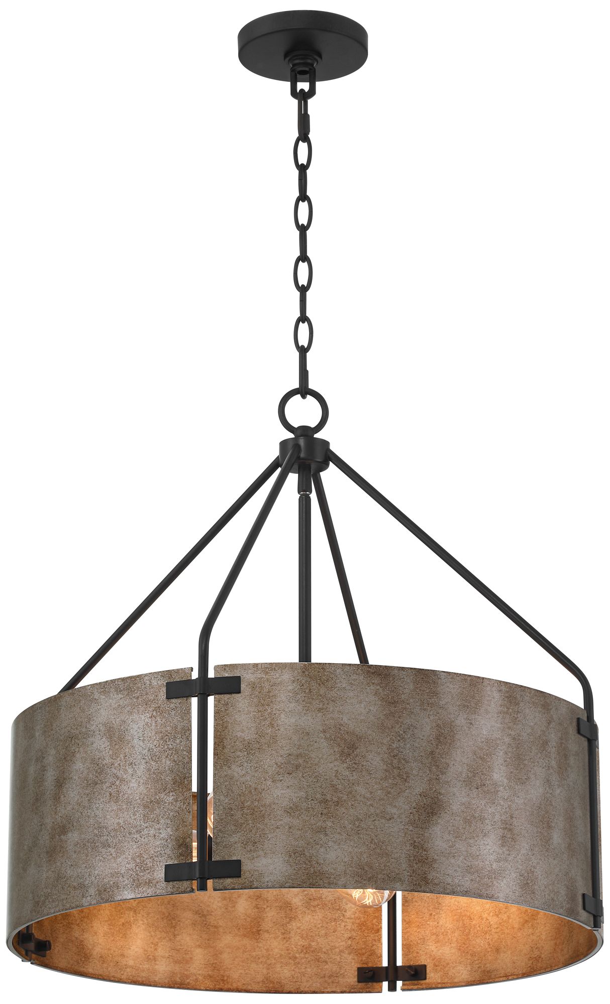 Watch A Video About the Possini Euro Julian 22 Wide Rustic Silver Metal Drum Pendant Light