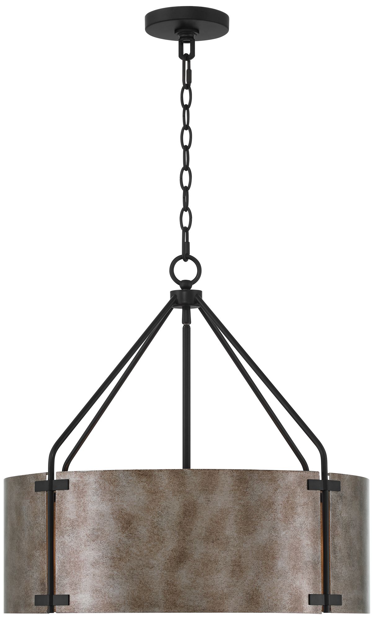 Watch A Video About the Possini Euro Julian 22 Wide Rustic Silver Metal Drum Pendant Light