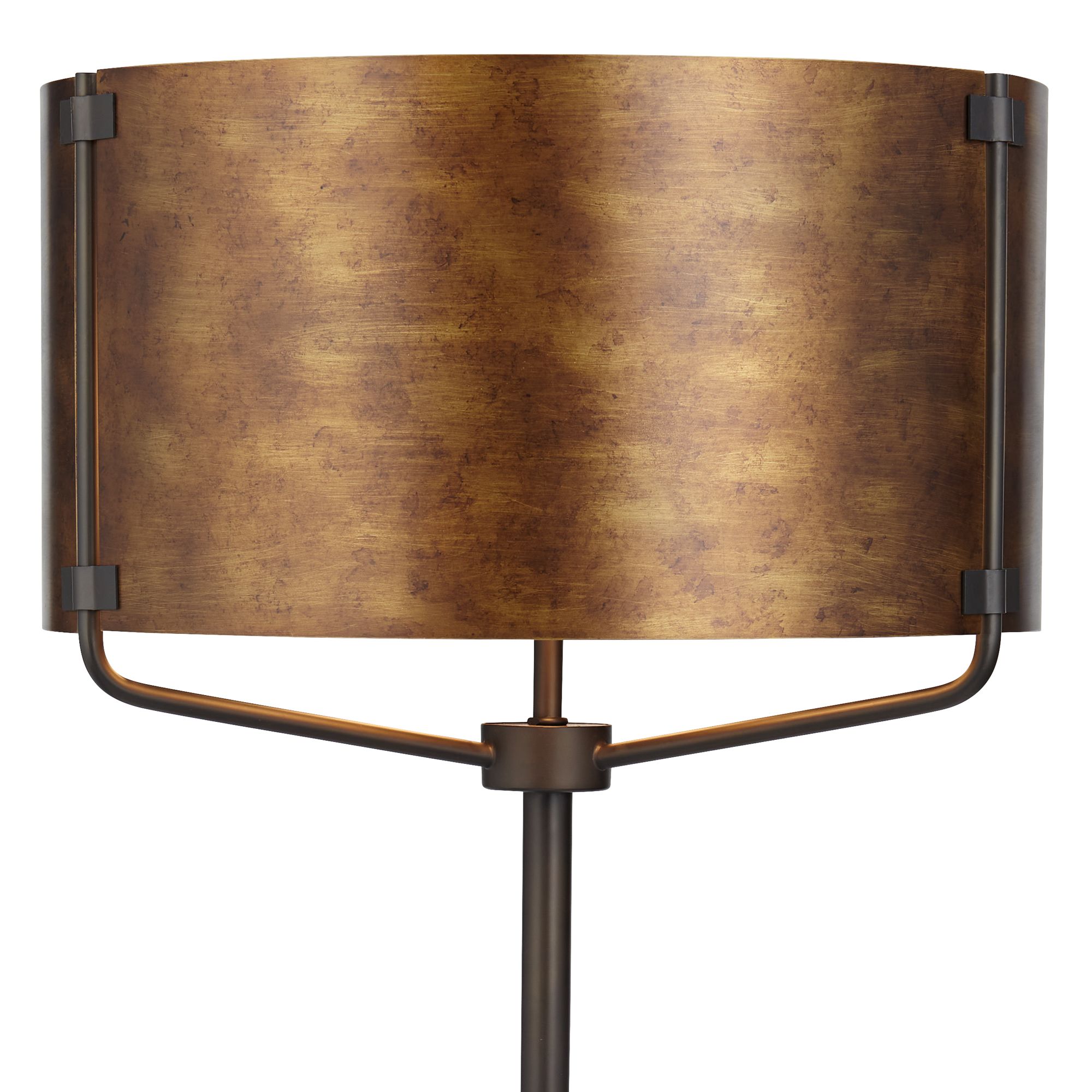 Image 3 Possini Euro Julian 28" High Rustic Bronze Metal 2-Light Table Lamp more views