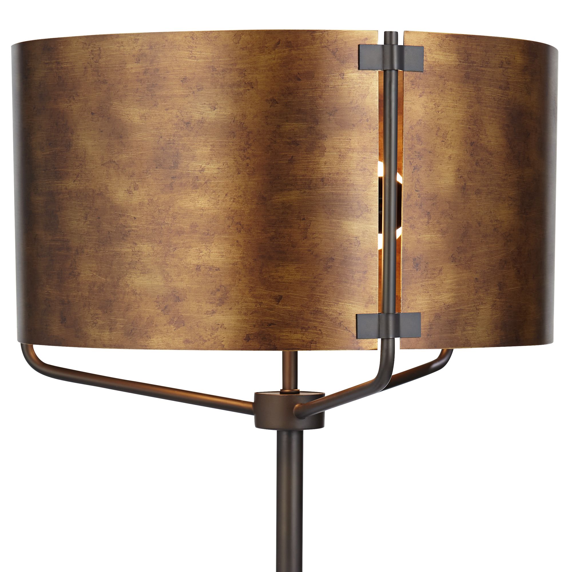 Image 4 Possini Euro Julian 28" High Rustic Bronze Metal 2-Light Table Lamp more views