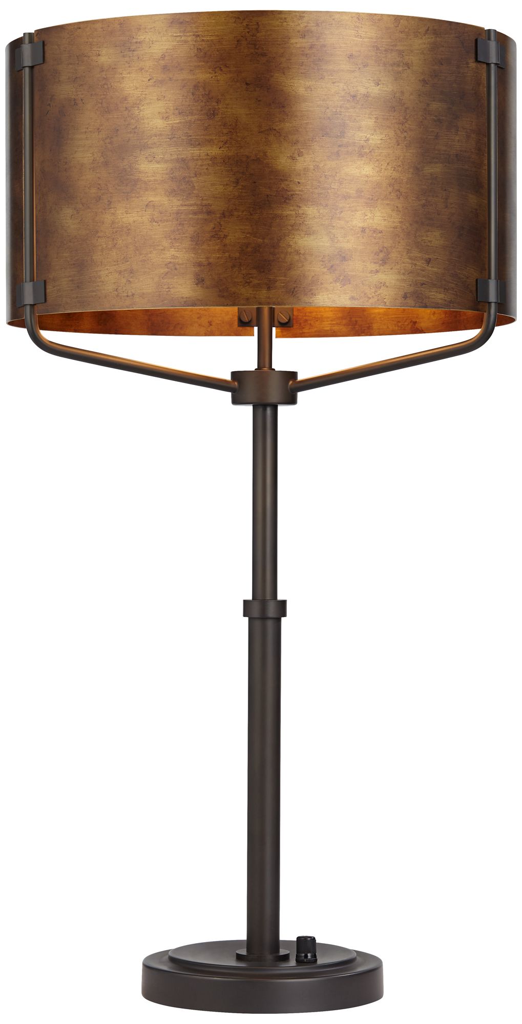 Image 7 Possini Euro Julian 28" High Rustic Bronze Metal 2-Light Table Lamp more views