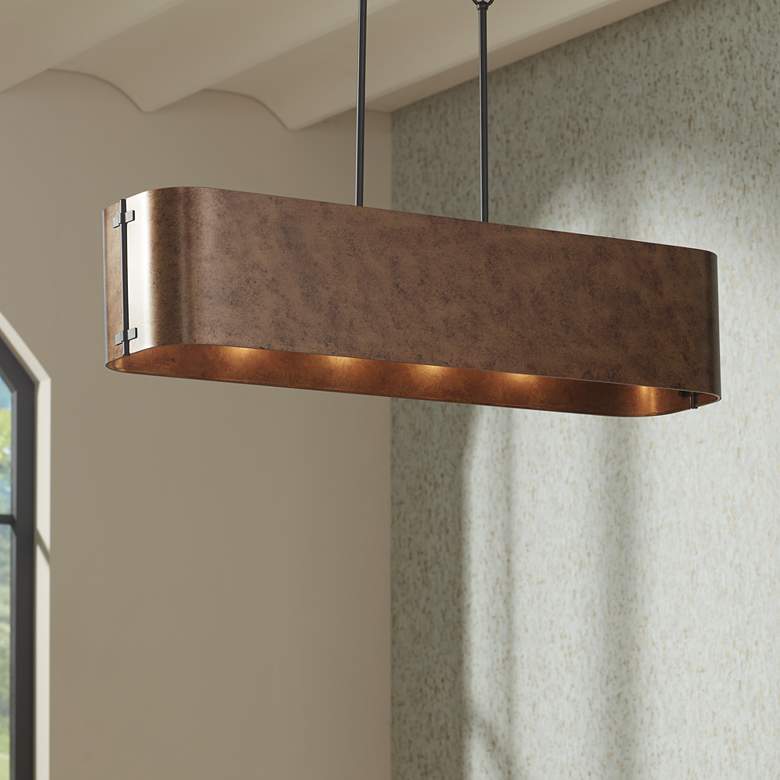 Image 2 Possini Euro Julian 41 1/2" Wide Rustic Bronze Linear Island Light
