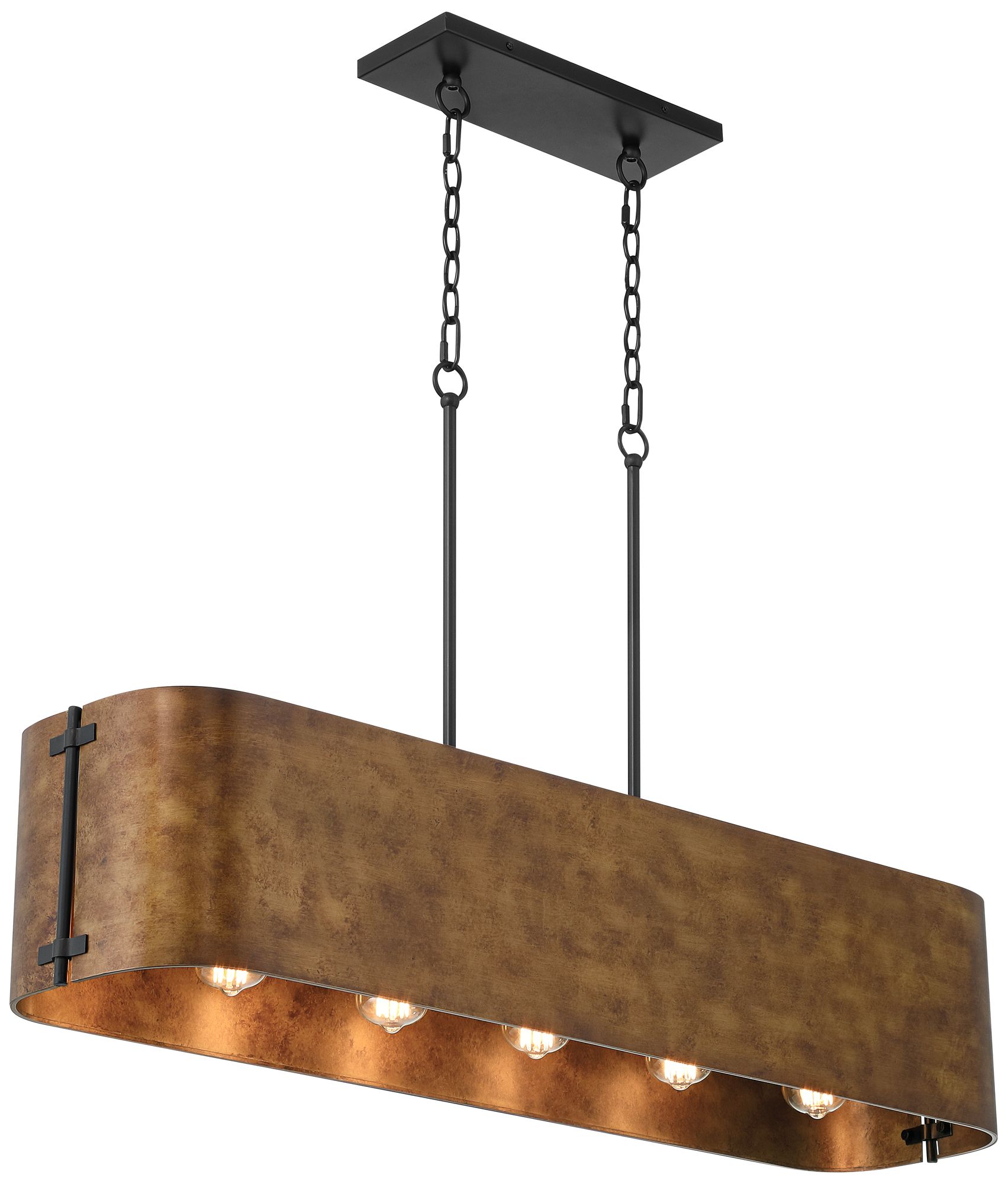 Watch A Video About the Possini Euro Julian Rustic Bronze Linear Island Light
