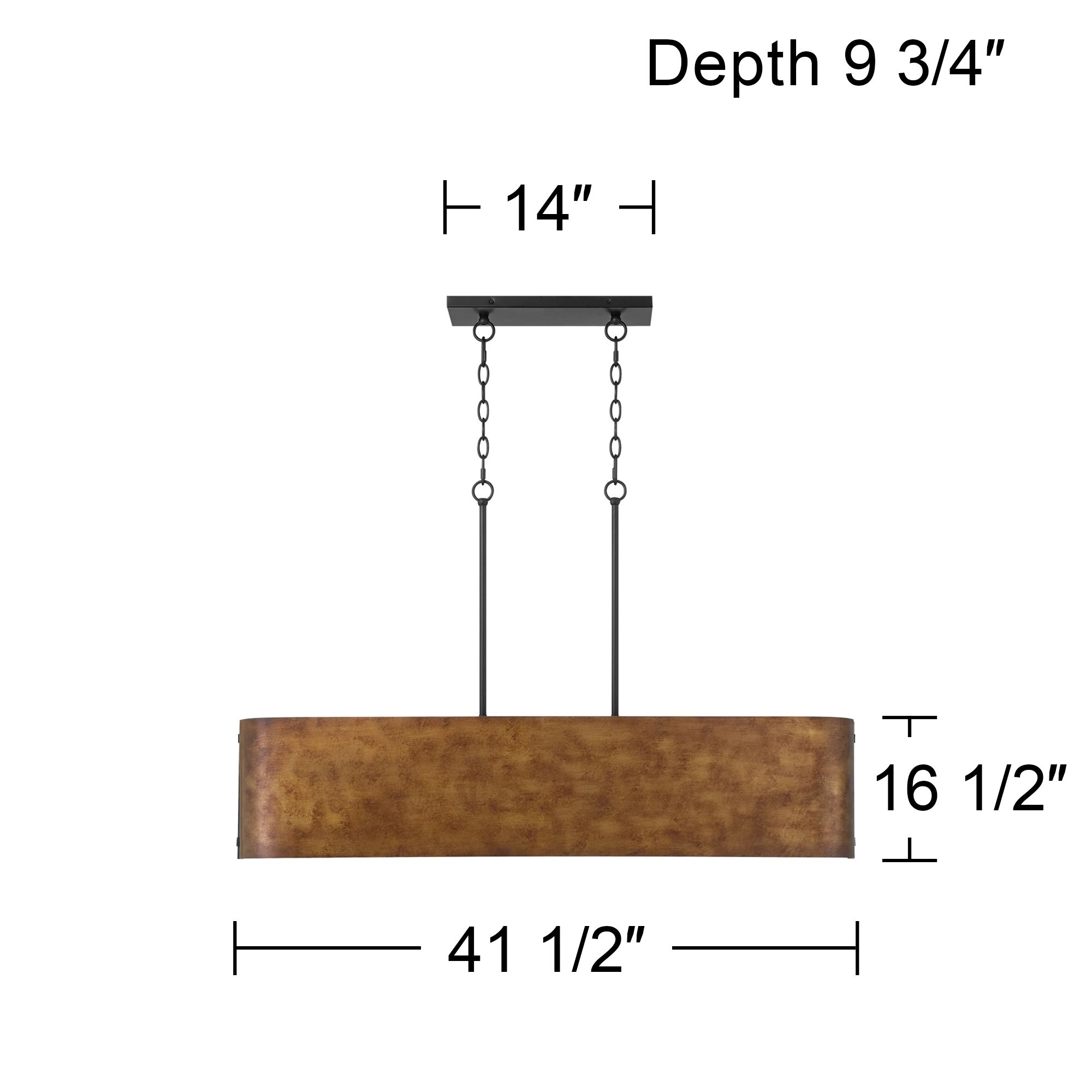 Possini Euro Julian 41 1/2" Wide Rustic Bronze Linear Island Light Image 13