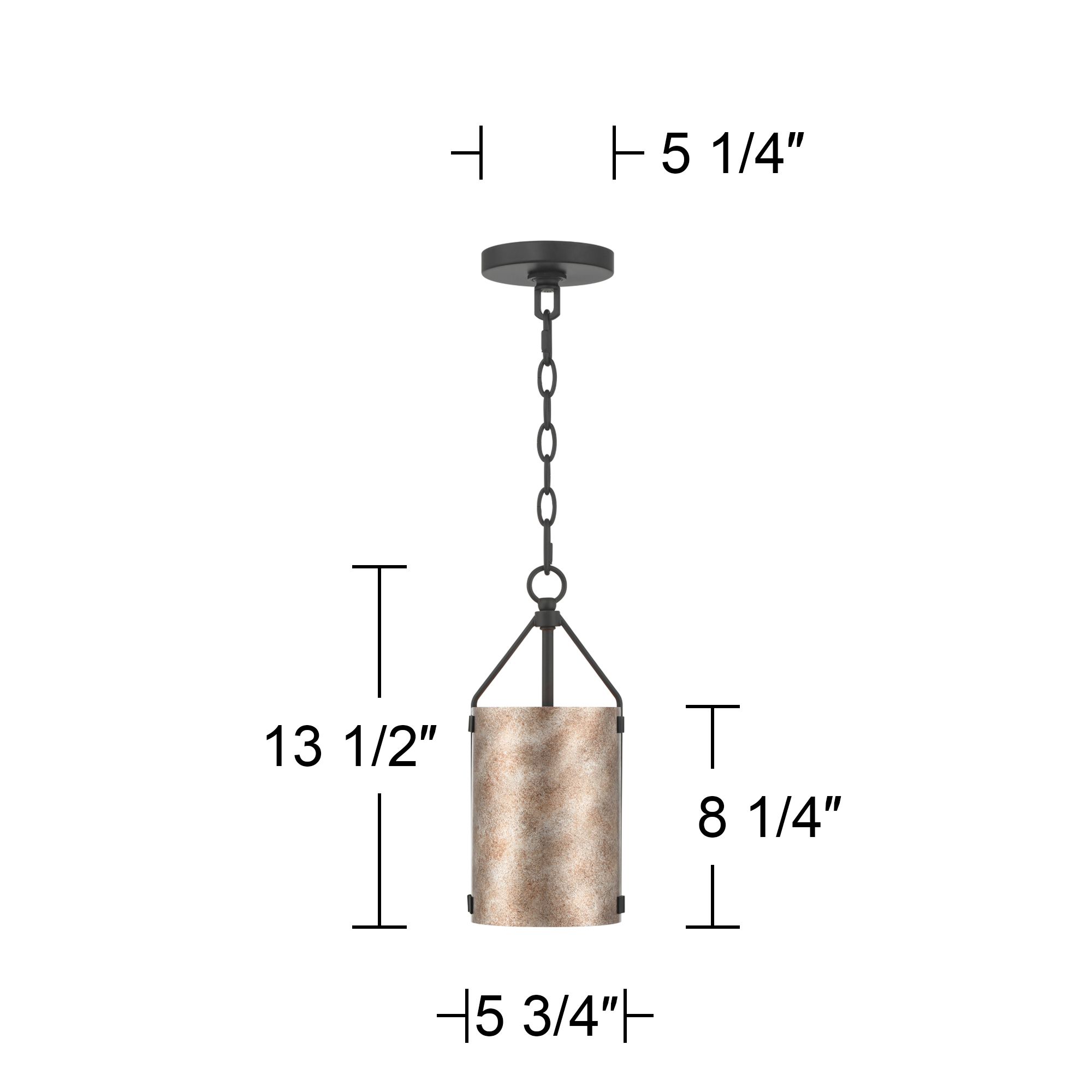 Possini Euro Julian 5 3/4"W Rustic Silver Metal Mini Pendant Set of 2