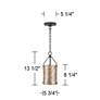 Possini Euro Julian 5 3/4"W Rustic Silver Metal Mini Pendant